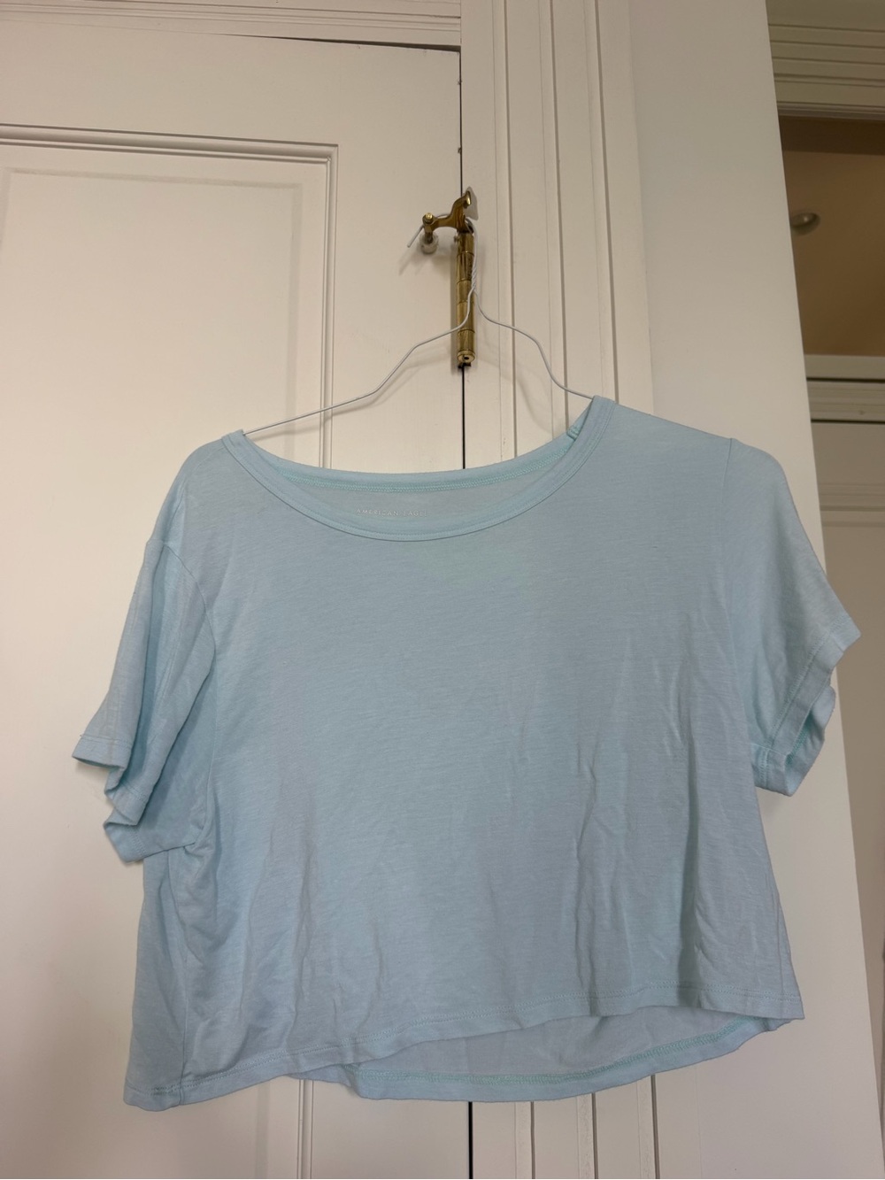 Light Blue Women’s Crop Tee - American Eagle